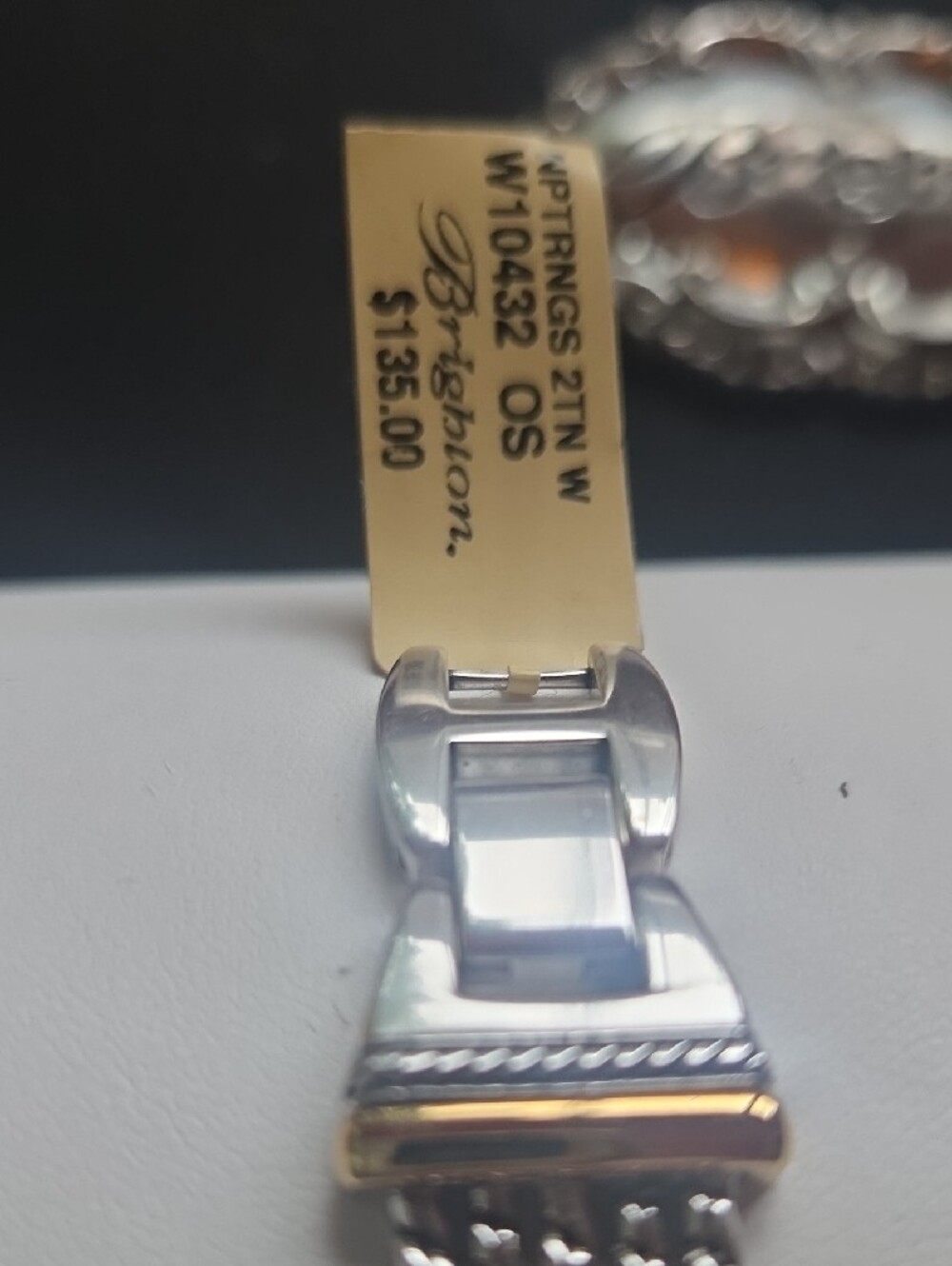 Brighton Two-Tone Silver and Gold Square Dial Bracelet Watch - Picture 2 of 4